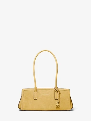 Mała torba na ramię Laila z zamszu Michael Kors CHARTREUSE (Zielony)