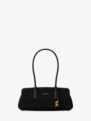 Mała torba na ramię Laila z zamszu Michael Kors CZARNY (Czarny)