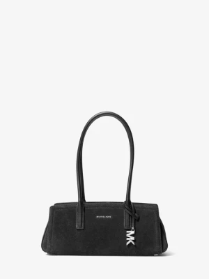 Mała torba na ramię Laila z zamszu Michael Kors CZARNY (Czarny)