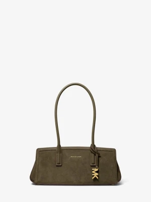 Mała torba na ramię Laila z zamszu Michael Kors LODEN (Zielony)