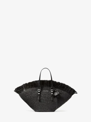 Mała torba tote Isa z szydełkowanej ręcznie tkaniny Michael Kors