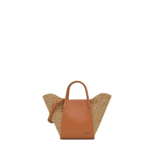 Mała Torba Z Rączkami W Kolorze Camelowym Tous Tulip Rafia - Tous