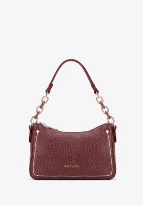 Mała torebka bagietka z ekoskóry bordowa Wittchen
