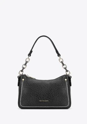 Mała torebka bagietka z ekoskóry czarna Wittchen
