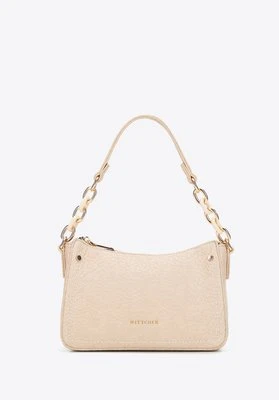 Mała torebka bagietka z ekoskóry kremowa Wittchen