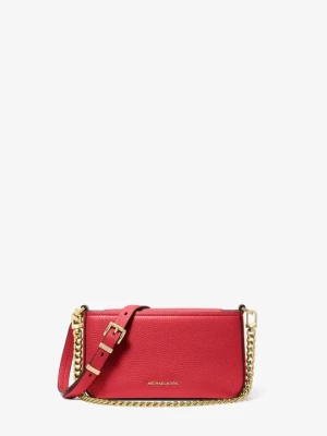 Mała torebka Bryant z groszkowej skóry z przepinanym paskiem Michael Kors KARMAZYNOWY (Czerwony)