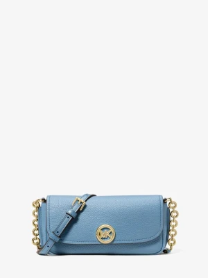 Mała torebka do przewieszenia przez ramię Nolita ze skóry groszkowej Michael Kors CHAMBRAY (Niebieski)