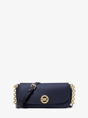 Mała torebka do przewieszenia przez ramię Nolita ze skóry groszkowej Michael Kors NIEBIESKI FORMALNY (Niebieski)