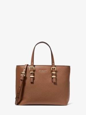 Mała torebka do przewieszenia przez ramię Quinn z groszkowej z odpinanym paskiem Michael Kors BRĄZOWY (Brązowy)