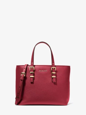 Mała torebka do przewieszenia przez ramię Quinn z groszkowej z odpinanym paskiem Michael Kors CIEMNOCZERWONY (Czerwony)