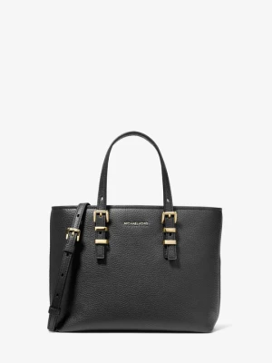 Mała torebka do przewieszenia przez ramię Quinn z groszkowej z odpinanym paskiem Michael Kors CZARNY (Czarny)