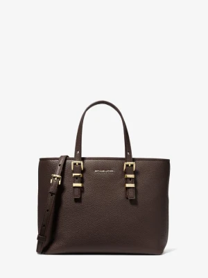 Mała torebka do przewieszenia przez ramię Quinn z groszkowej z odpinanym paskiem Michael Kors CZEKOLADOWY (Brązowy)