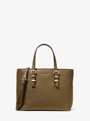 Mała torebka do przewieszenia przez ramię Quinn z groszkowej z odpinanym paskiem Michael Kors LODEN (Zielony)