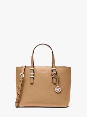 Mała torebka do przewieszenia przez ramię Quinn z groszkowej z odpinanym paskiem Michael Kors ORZECHOWY (Brązowy)