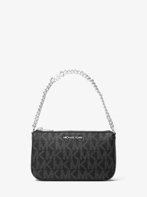 Mała torebka Jet Set z łańcuszkiem i charakterystycznym logo Michael Kors CZARNY (Czarny)
