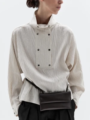 Mała Torebka Listonoszka Ze Skóry Nappa - Brązowy - - Massimo Dutti - Kobieta