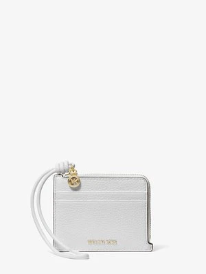 Mała torebka na nadgarstek na karty Jet Set ze skóry groszkowej MICHAEL Michael Kors
