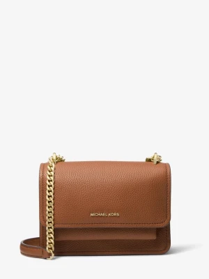 Mała torebka na ramię Claire ze skóry groszkowej z odpinanym paskiem Michael Kors BRĄZOWY (Brązowy)