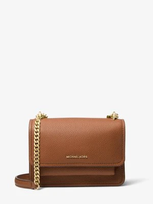 Mała torebka na ramię Claire ze skóry groszkowej z odpinanym paskiem MICHAEL Michael Kors