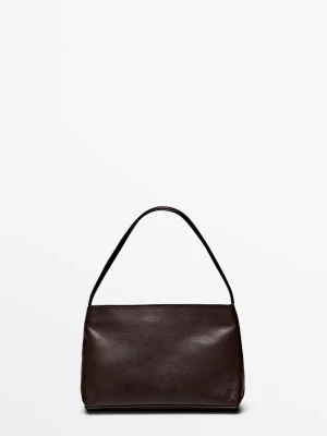 Mała Torebka Na Ramię Ze Skóry Nappa - Brązowy - Massimo Dutti - Female