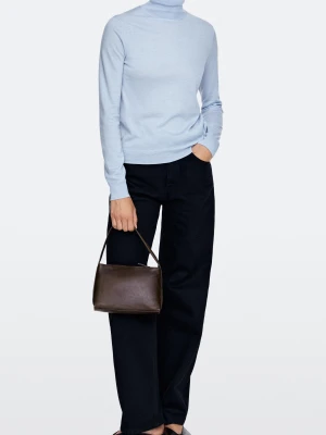 Mała Torebka Na Ramię Ze Skóry Nappa - Brązowy - Massimo Dutti - Female