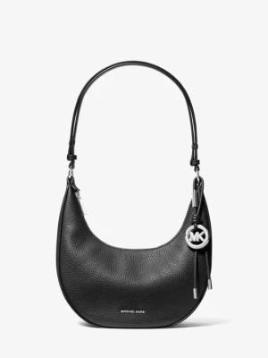 Mała torebka Nolita z groszkowej skóry z przepinanym paskiem Michael Kors CZARNY (Czarny)