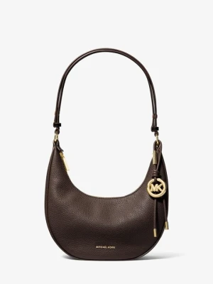 Mała torebka Nolita z groszkowej skóry z przepinanym paskiem Michael Kors CZEKOLADOWY (Brązowy)