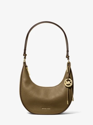 Mała torebka Nolita z groszkowej skóry z przepinanym paskiem Michael Kors LODEN (Zielony)