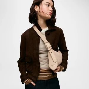 Mała Torebka Przez Ramię Ze Skóry W Kolorze Piaskowym Tous Arlette - Tous