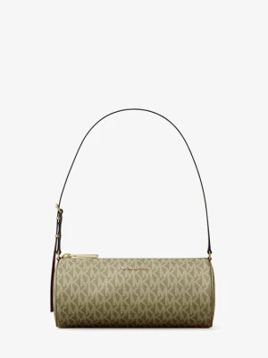 Mała torebka typu barrel Izzy z charakterystycznym logo Michael Kors LODEN (Zielony)