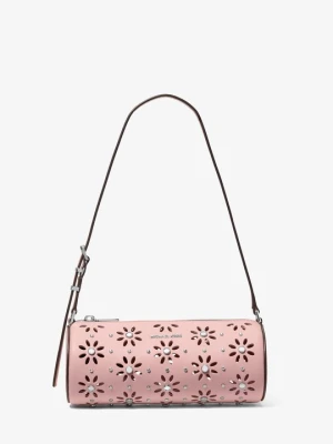 Mała torebka typu barrel Izzy ze skóry groszkowej Michael Kors PRZYDYMIONY RÓŻ (Różowy)