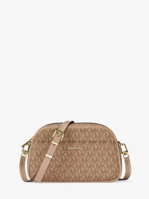 Mała torebka typu camera bag Jet Set do przewieszenia przez ramię z charakterystycznym logo Michael Kors
