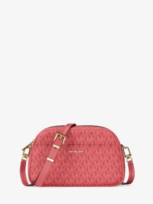 Mała torebka typu camera bag Jet Set do przewieszenia przez ramię z charakterystycznym logo Michael Kors