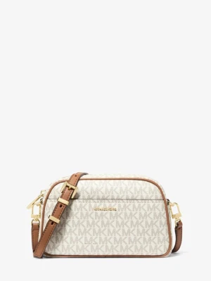 Mała torebka typu camera bag Jet Set do przewieszenia przez ramię z charakterystycznym logo Michael Kors
