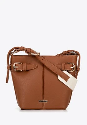 Mała torebka typu worek z ekoskóry brązowa Wittchen