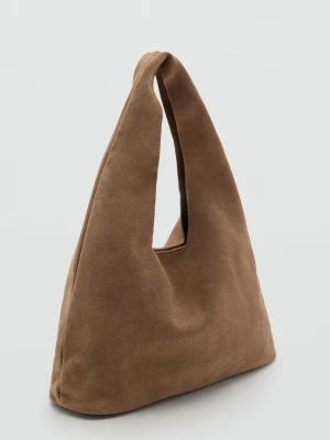 Mała torebka z zamszu piaskowy - Dziewczyna - Rozmiar uniwersalny - MANGO TEEN