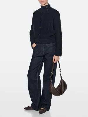 Mała Torebka Ze Skóry Nappa - Brązowy - - Massimo Dutti - Kobieta