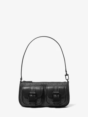 Mała torebka Zoe z charakterystycznym logo i przepinanym paskiem Michael Kors CZARNY (Czarny)