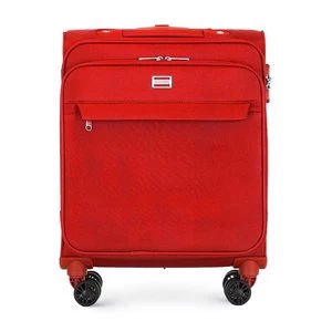 Mała walizka miękka jednokolorowa czerwona Wittchen
