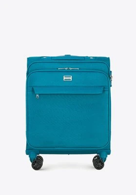 Mała walizka miękka jednokolorowa turkusowa Wittchen