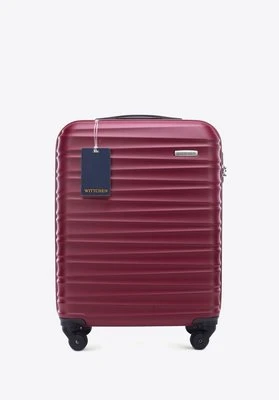 Mała walizka z ABS - u i identyfikator z logo WITTCHEN bordowa