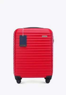 Mała walizka z ABS - u i identyfikator z logo WITTCHEN czerwona