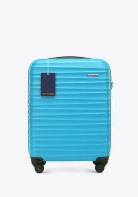 Mała walizka z ABS - u i identyfikator z logo WITTCHEN niebieska
