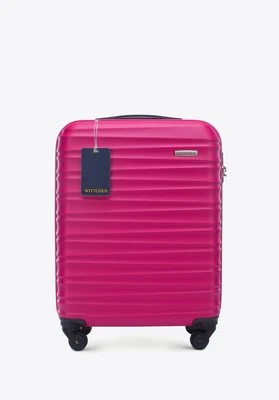 Mała walizka z ABS - u i identyfikator z logo WITTCHEN różowa