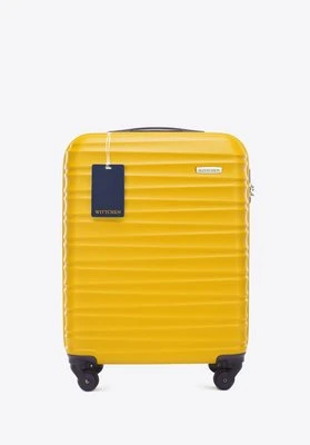 Mała walizka z ABS - u i identyfikator z logo WITTCHEN żółta