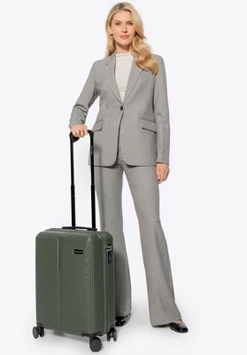 Mała walizka z ABS-u w drobne paski khaki Wittchen