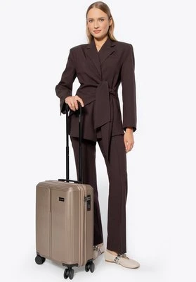 Mała walizka z ABS-u w drobne paski złota Wittchen