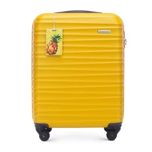 Mała walizka z ABS - u z identyfikatorem żółta Wittchen