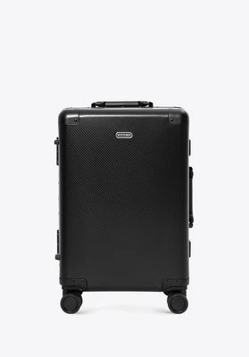 Mała walizka z aluminium na kółkach czarna Wittchen