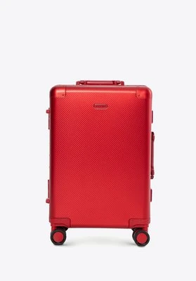 Mała walizka z aluminium na kółkach czerwona Wittchen